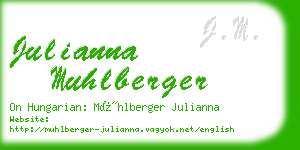 julianna muhlberger business card